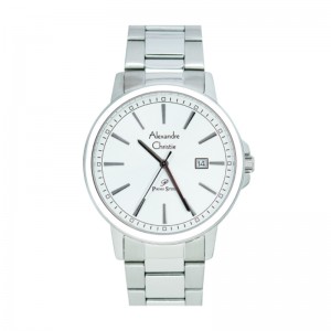 Alexandre Christie AC 1014 Silver White Black Steel Man MDBSSSLBA